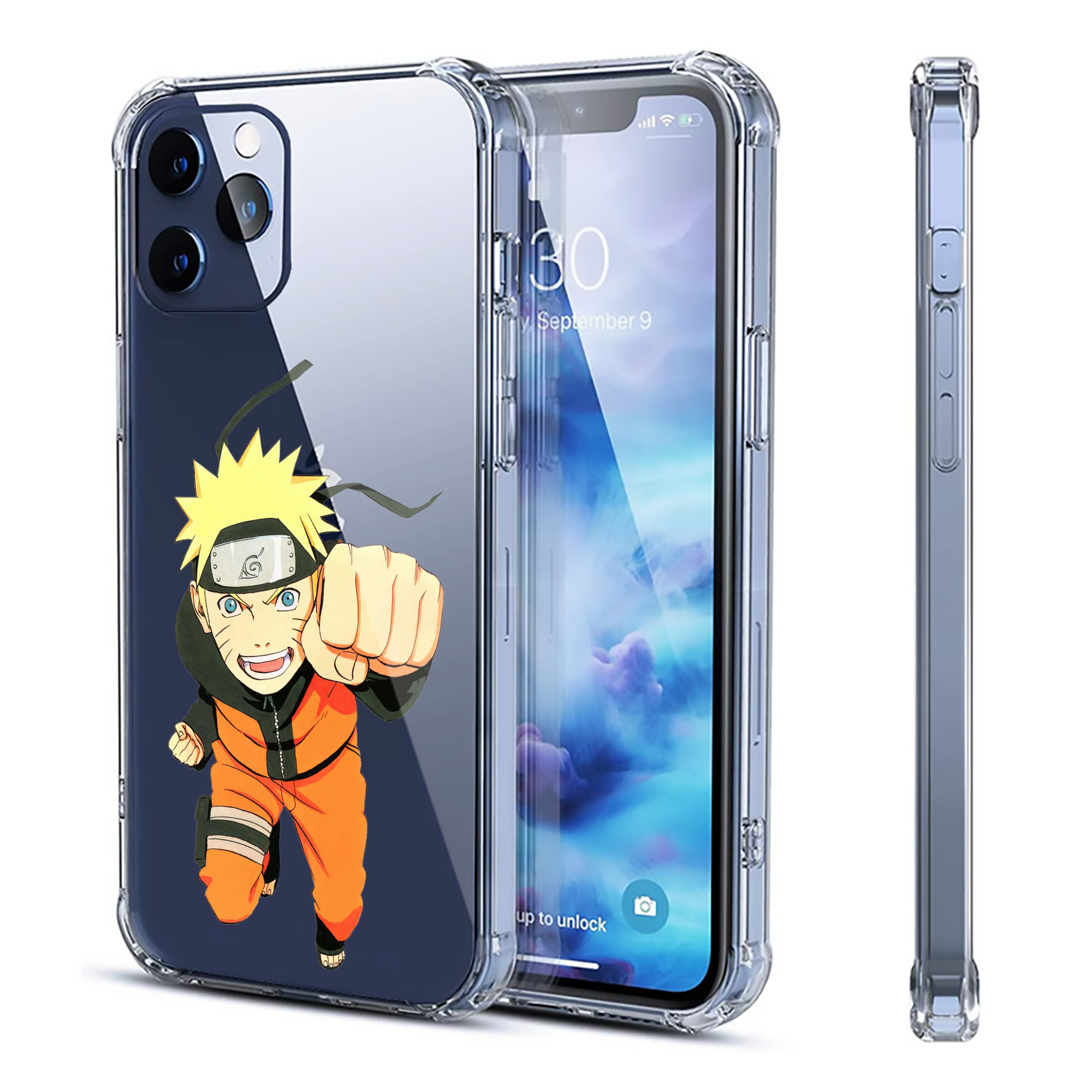 （画像用） NARUTO -ナルト- うずまき ナルト Uzumaki Naruto 【iPhone 12シリーズ対応】透明スマホケース（クリアソフトケース）